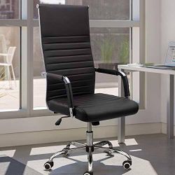 New Heavy Duty Office Chair Mid Back PU Leather Executive Conference Chair Adjustable Swivel Chair Computer Chair Ergonomic Chair  New in box T-oc79p0