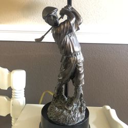 Brass Golfer Table Lamp