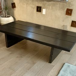 Low Coffee Table - Japandi Wabi Sabi Style - Black