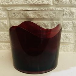 Vintage Hand Blown Murano Style Glass Vase 8 inches diameter