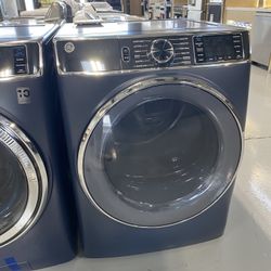 GE Blue Sapphire 7.8 Cu. Ft. Smart Front Load Electric Dryer With Steam & Sanitize