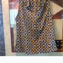 Banana Republic Ruffled Sleeveless Top in Brown and Black