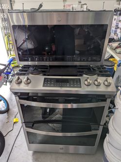 Microwave and gas oven