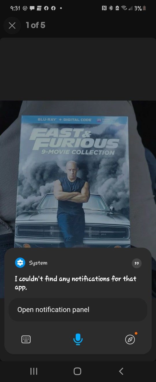 Fast & Furious 9-Movie Collection (Blu-Ray Disc / Digital Code) Brand New