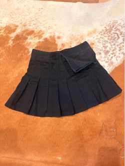 Brandy Melville Black Pleated Mini Tennis Skirt