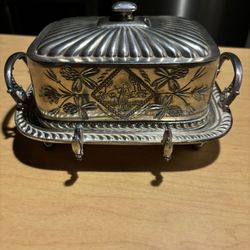 Antique Sterling Silver Butter Dish