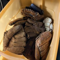 Vintage Rare Early Baseball gloves mitt 1900 to 1950s