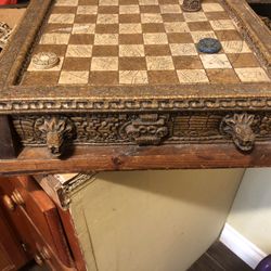 Aztec Chess And Checker Game