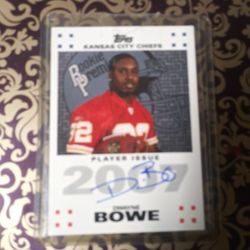 Dwayne Bowe Autograph Card New