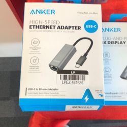 Anker High Speed Ethernet Adapter Type C To Ethernet