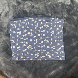 Blue Floral Tube Top 