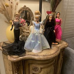 Barbie doll  All 4For $55 , Looks Great In Any Cabinets , Buffet 