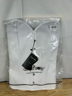 Corset in White Satin over bust