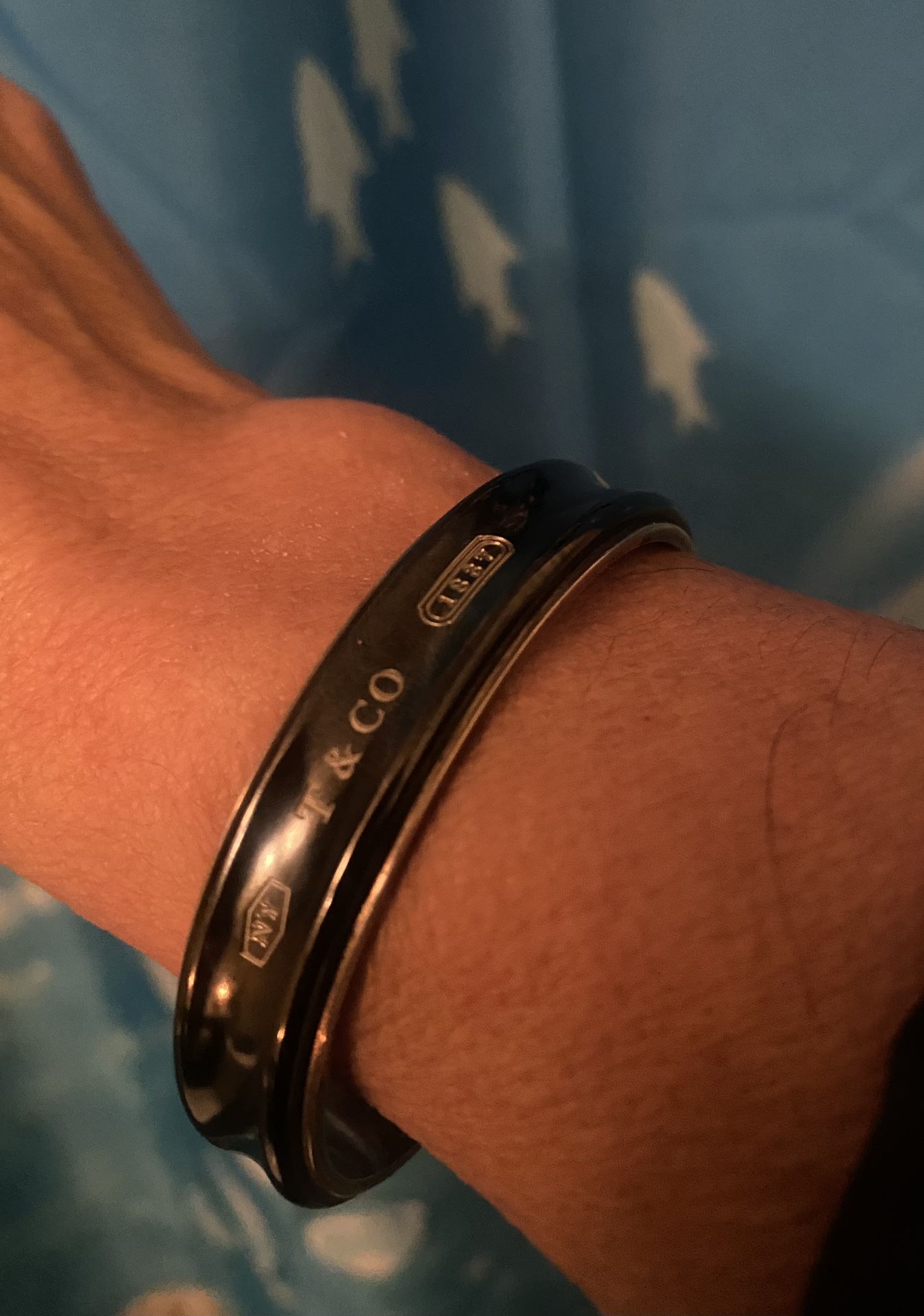 T & CO  1837 cuff bracelet.  Fits small.  