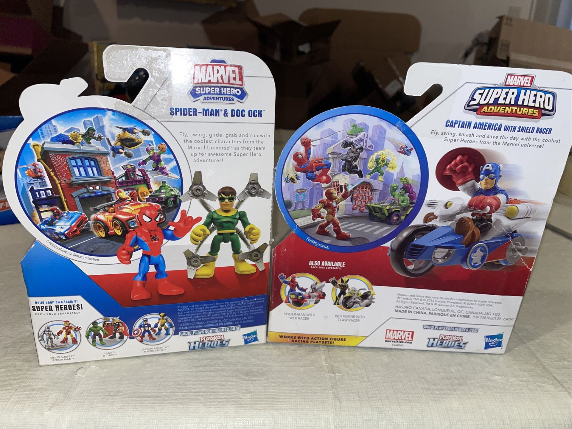 Marvel Superhero Adventures Spider-Man Doc Ock Captain America figure New