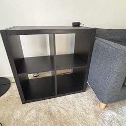 Set Of Two IKEA Book Storage Shelf Units And Side Table
