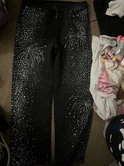 Rhinestone jeans