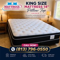 ✨ Brand New King Size Mattress 14” Pillow Top – Premium Quality at the Best Price | All Sizes in Stock & Same-Day Delivery Available 🚚