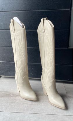 Steve Madden Lasso Bone Lea leather boots