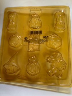 Halloween chocolate candy milds and cookie cutters