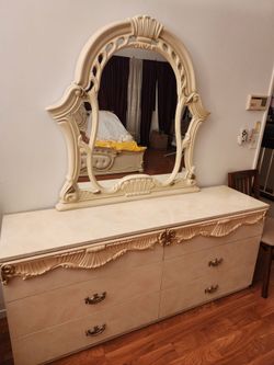 Beautiful ivory California king size bedroom set