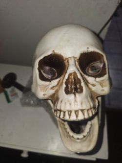 Price is firm.. human skull motorcycle helmet holders