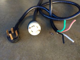 220 watts. Heavy duty cable. With both end. 35 feet long.