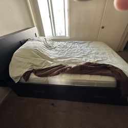 Complete bedroom, set with mirror and bed