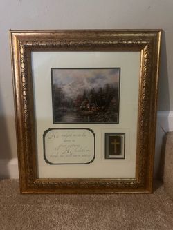 Thomas Kinkade biblical framed picture