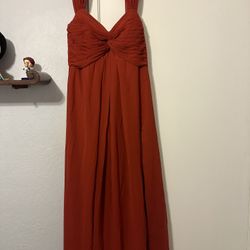 AZAZIE Sweetheart Neckline Chiffon Floor-Length Dress Terracotta