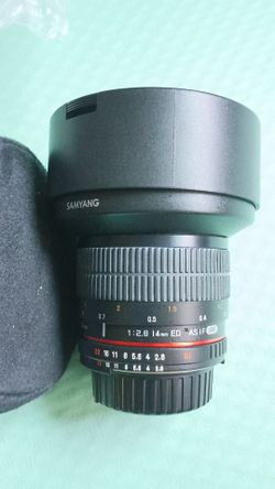 Samyang 14mm f/2.8 ED AS IF UMC Nikon F mount Ultra Wide angle lens Full frame camera