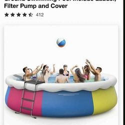 18ft X 48in New Swimming Pool With Pump And Ladder New In Bos