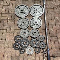 300lbs Full Set Olympic Weights & Barbell