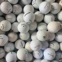 100 + Mixed Brands Used Golf Balls All White Hit-Away 3A