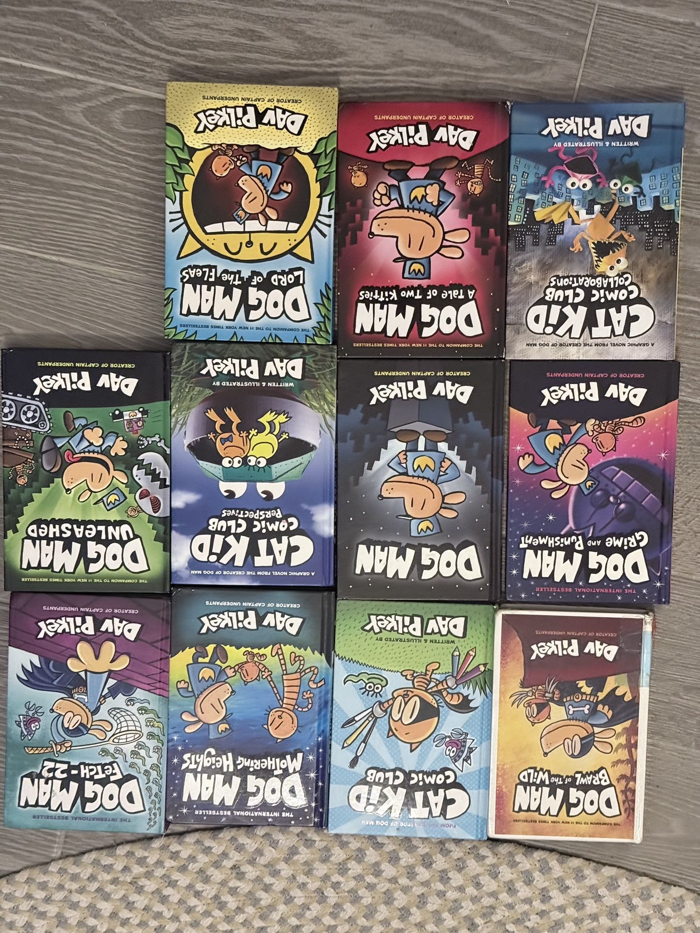 Dog Man & Cat Kid Books (11 total, great shape)