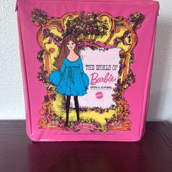 Vintage 1968 Mattel The World Of Barbie PINK Doll Case