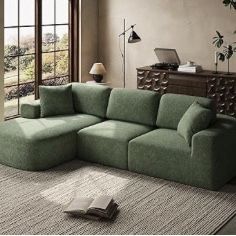 Dowinx 107'' Modular Sectional Sofa Couch with Chaise