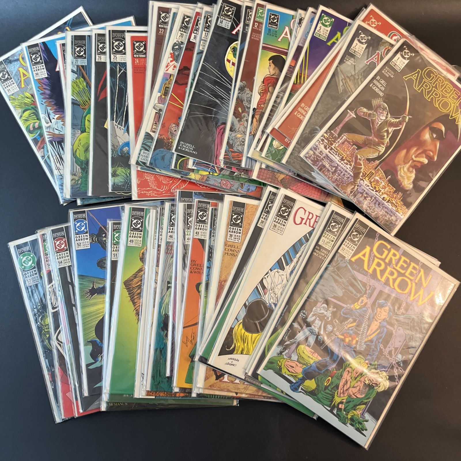 1988 Green Arrow #'s 1-57 (Missing 10 & 53) Mike Grell DC Comics Lot VG 3 Bonus Missing 10 and 53 three you get bonus Green Arrow comics not pictured