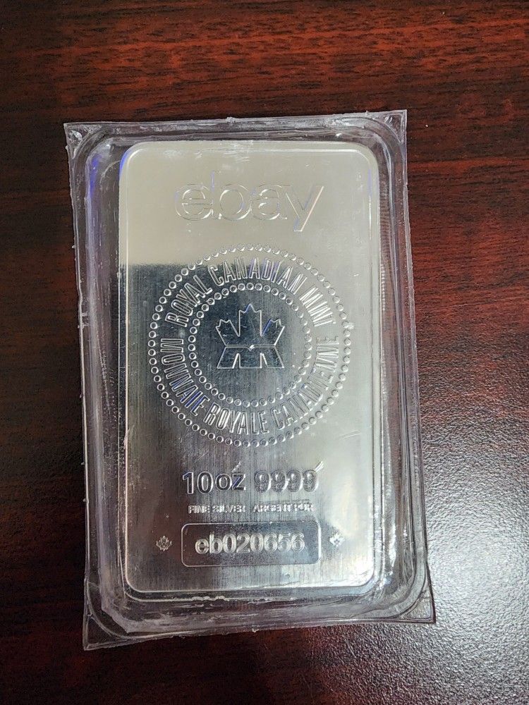 10oz eBay Canadian Mint Silver Bar