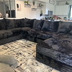 Brand New Super Plush Comfy Corduroy Sectional Set 