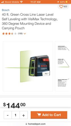 Bosch green beans self-leveling crossline laser