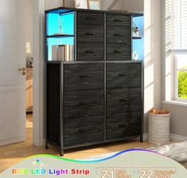 Romorgniz 12 Drawer Dresser with LED Lights