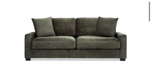 New corduroy Forest Green pullout couch! Queen