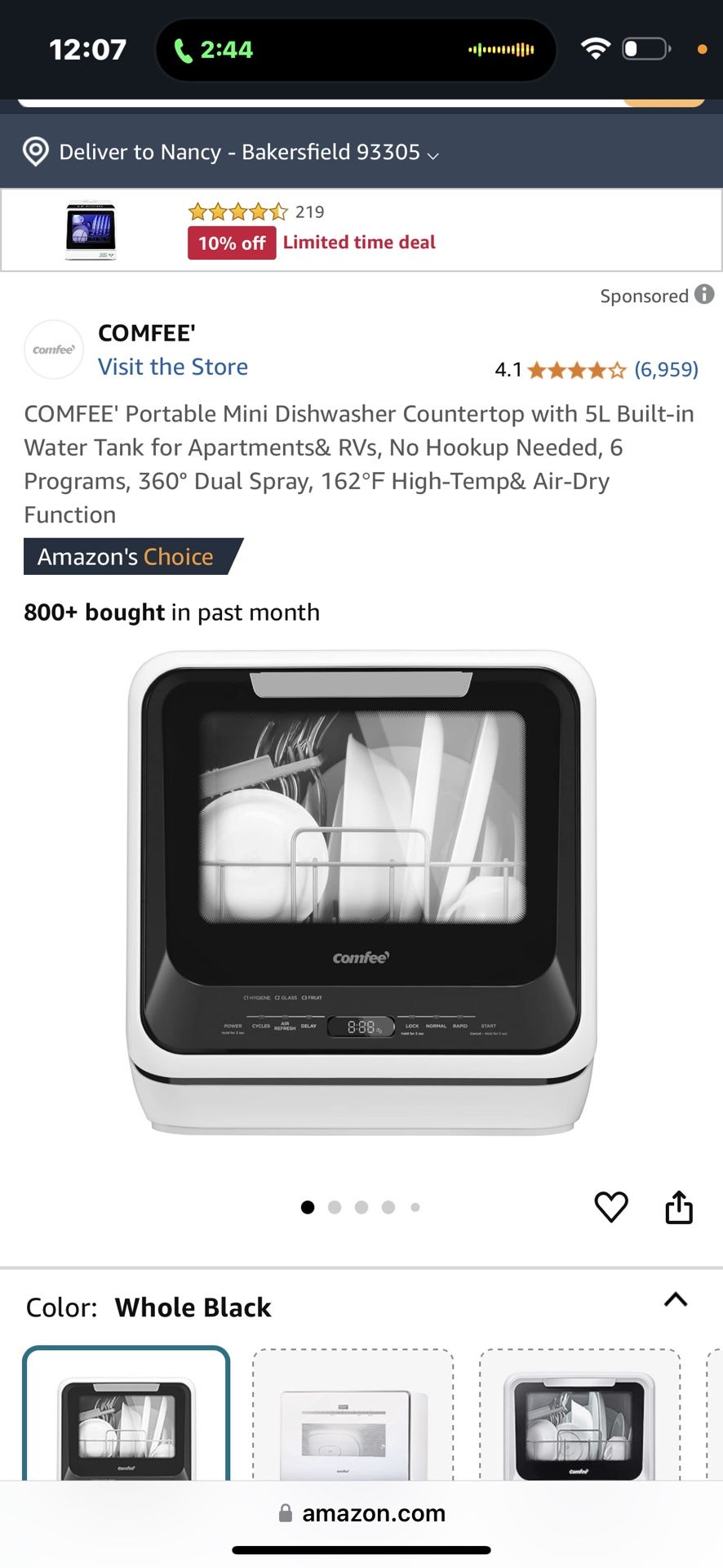 COMFEE' Portable Mini Dishwasher