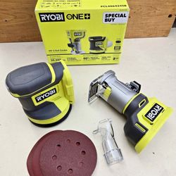RYOBI 18V Random Orbital Sander and Compact Router