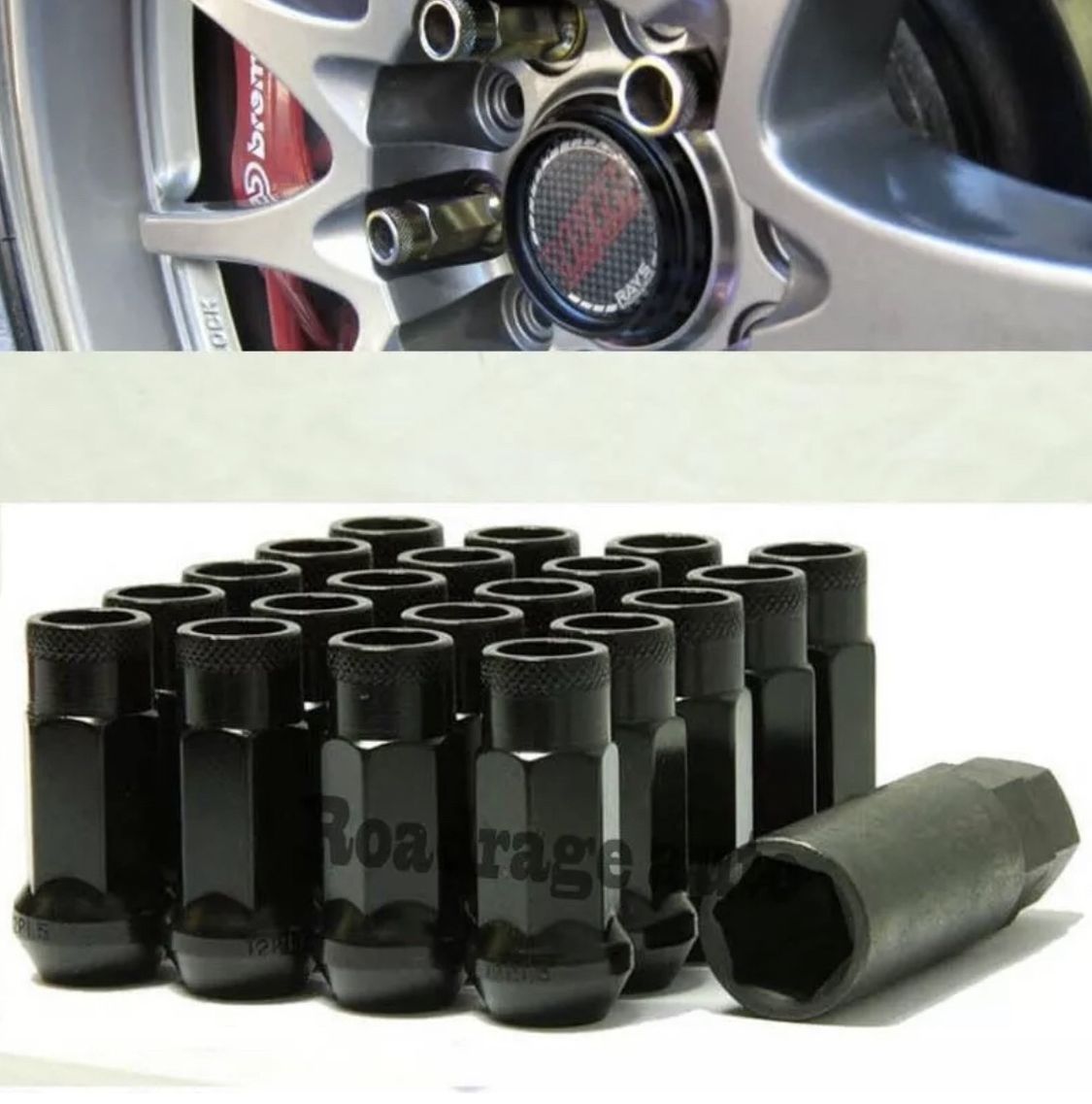 For Toyota Honda Black Racing Wheel Lug Nuts Muteki Rim Stug Screw Thread 12x1.5