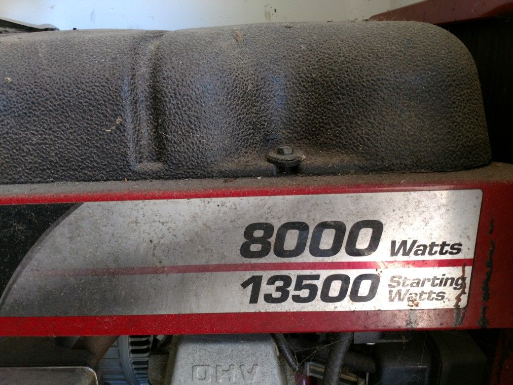 Briggs and Stratton ELITE series portable generator. 13500/8000 watts