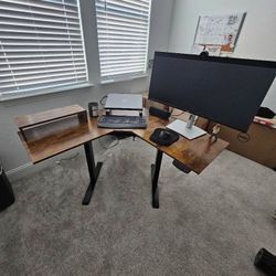 L Shaped Adjustable Desk