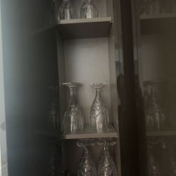 Set Of Crystal Wine And Water Glasses 