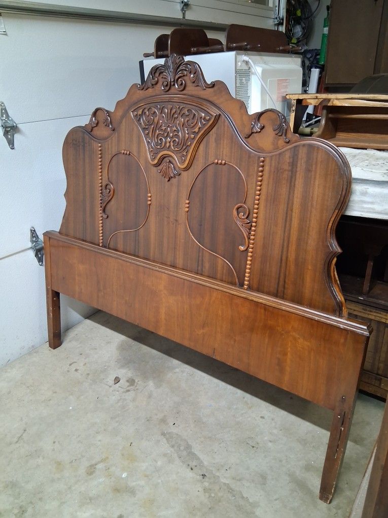 solid wood ornate headboard